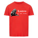 Red Lautern unisex t-shirt with graphic print and double-stitched collar.