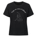 Women's Premium Yoga Shirt in organic cotton with yoga-themed design.