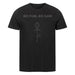 Black unisex PremiumPain Shirt with "No Pain, No Gain" design featuring a stick figure illustration.
